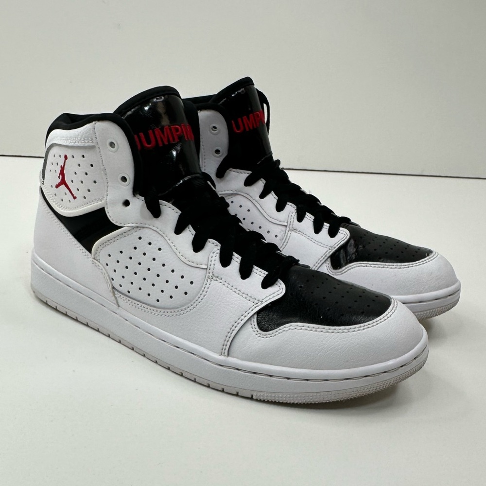 Jordan Access Basketball Sneakers Men's Size 9.5 Nike White Red Black